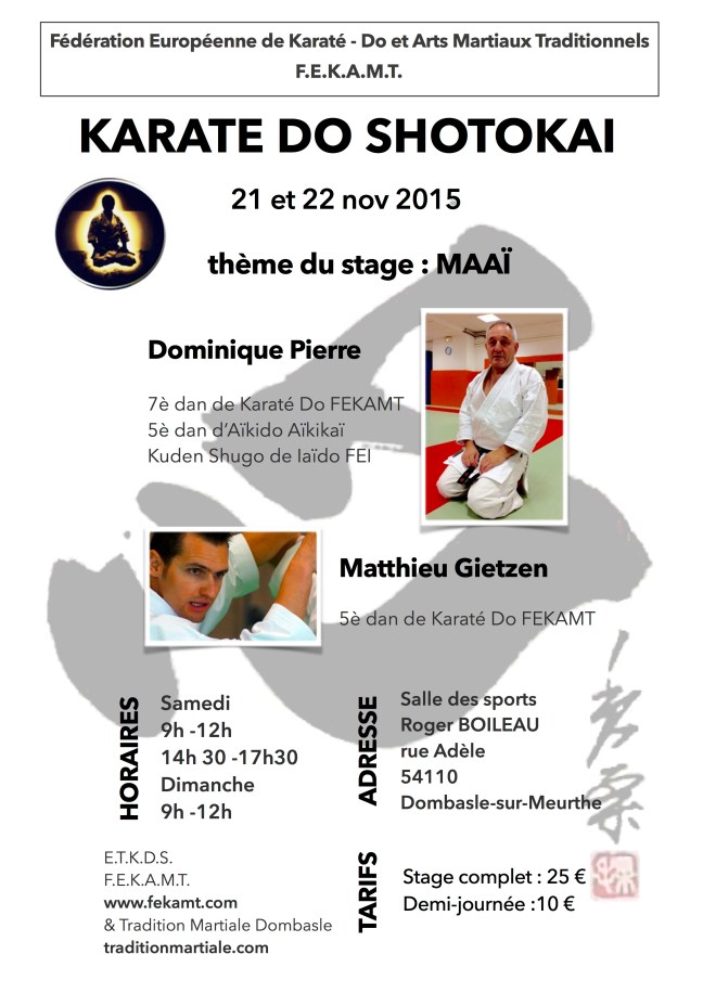 Stage Karaté DO - adulte