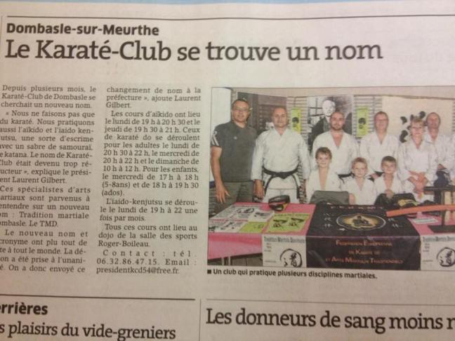 tradition martial dombasle article journal