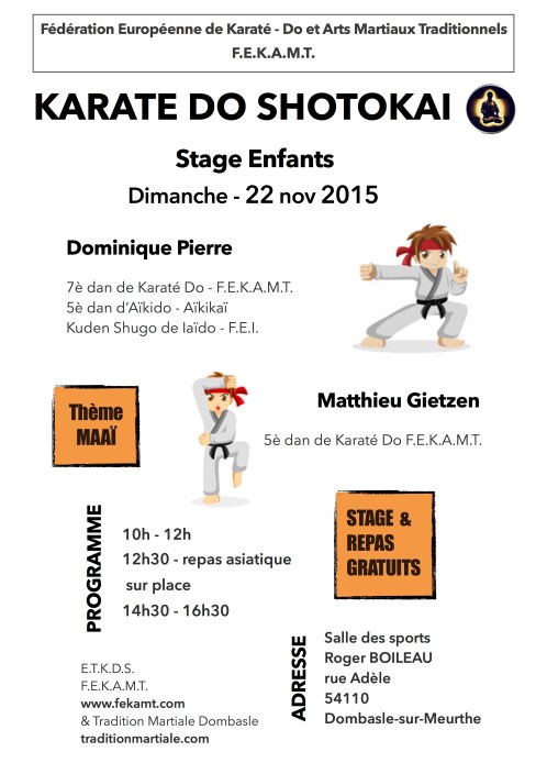 Stage Karaté DO - enfant