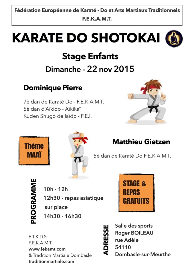Stage Karaté DO - enfant